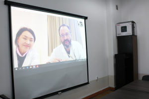 Состоялась телеконференция между Медакадемией Кыргызстана и  госпиталя  Санта Катерина в Каталонии