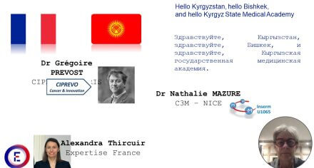 Поздравление Dr Grégoire PREVOST, Dr Nathalie MAZURE, Alexandra Thircuir